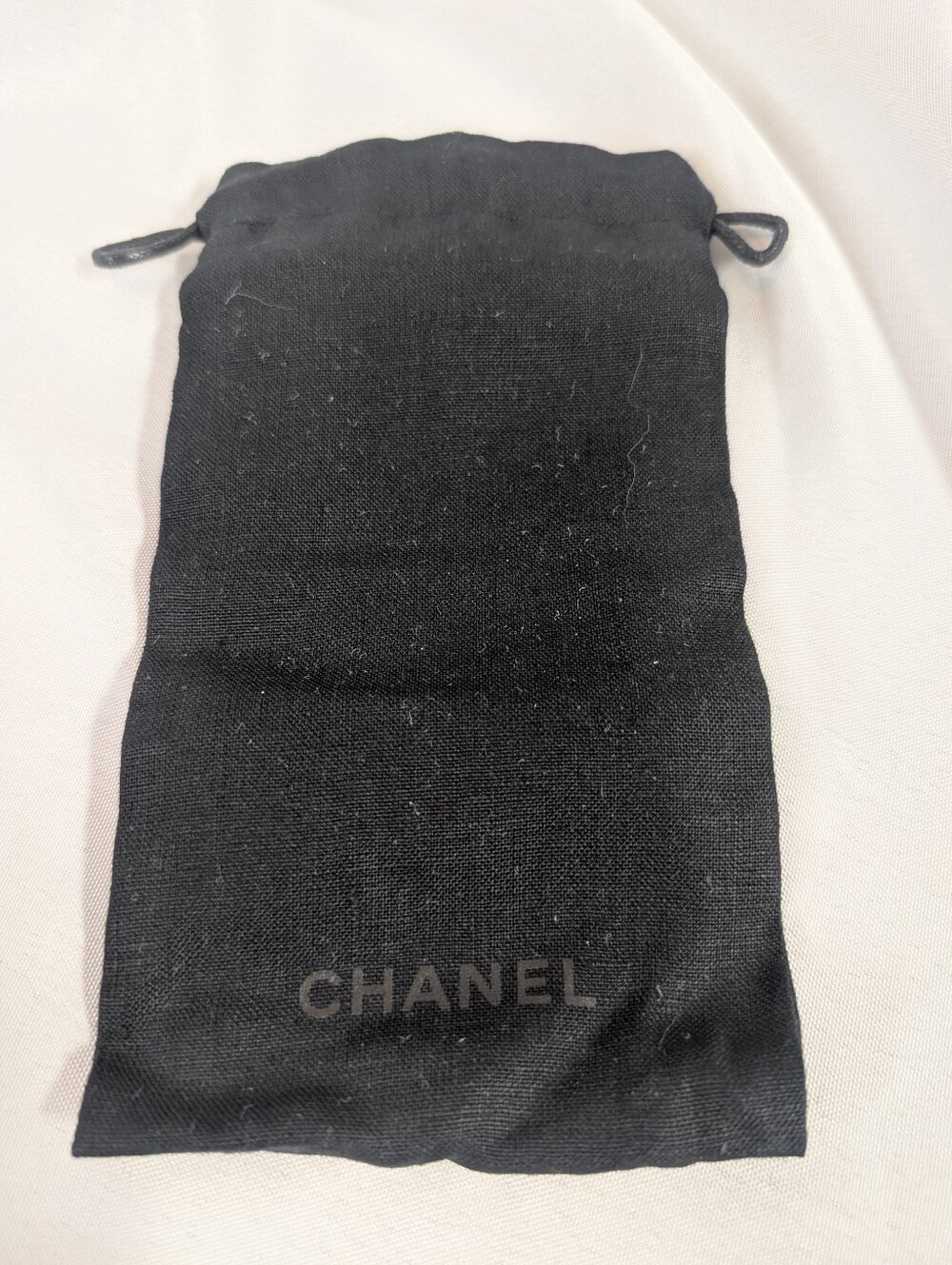 CHANEL Black Drawstring Pouch for Eye Glasses, Toiletry & Accessories
